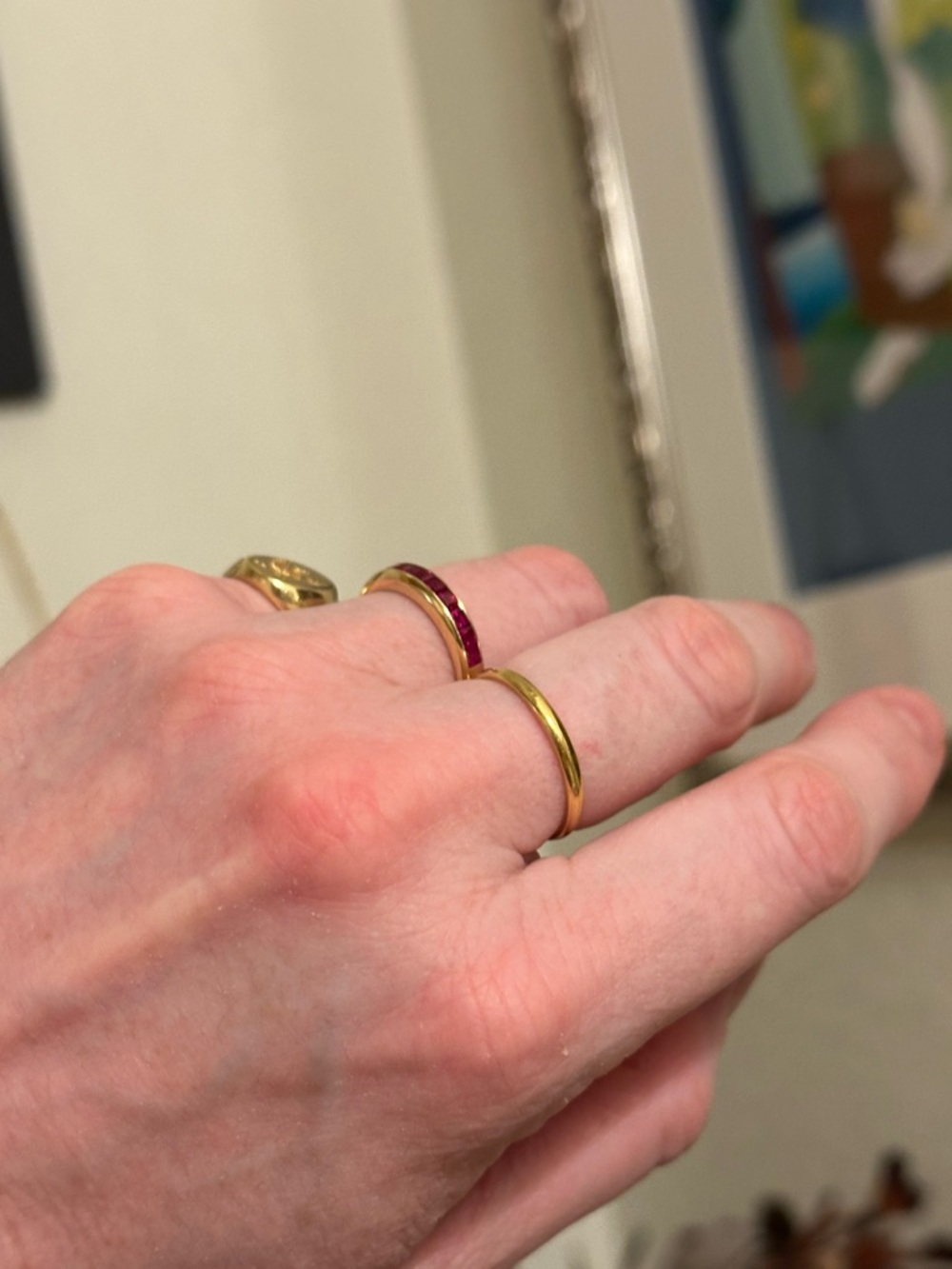 Catbird 22K Solid Gold Old World Classic Wedding Band Size 7.5 - Picture 9 of 13